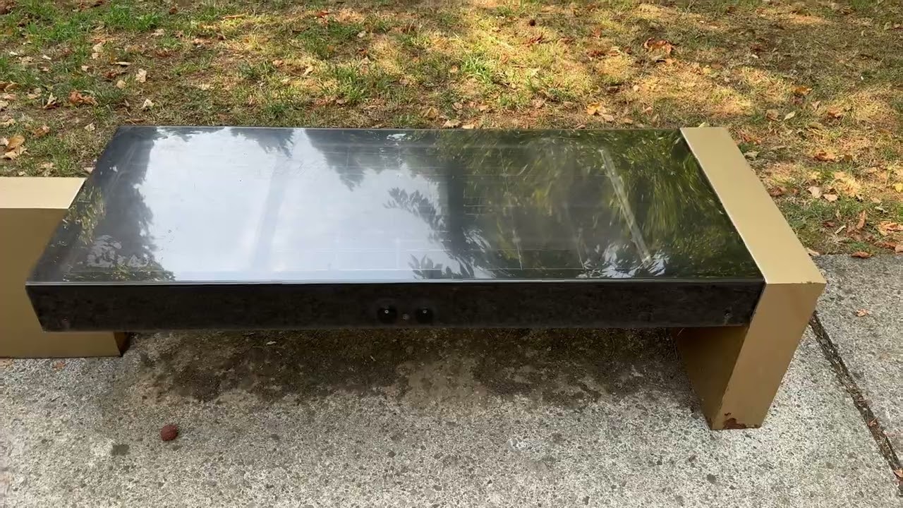 Modern Urban Furniture Smart Solar Bench with LED Lights. - Podgorica Montenegro - ECTV