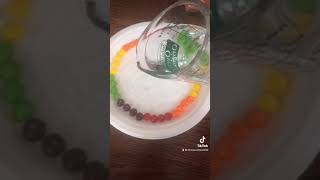 Skittles rainbow 🌈 kids science experiment #short