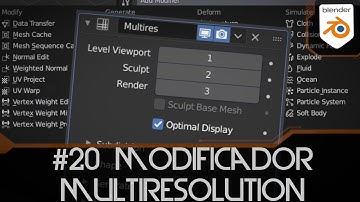 #20 Multiresolution Modifier en Blender 2.9 - Modificadores Blender