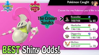 BEST SHINY ODDS! How To SHINY HUNT In Dynamax Adventures Mode | Pokemon Sword & Shield: Crown Tundra