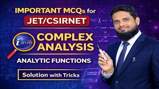 Mcq 01 Important mcqs for jet exam Complex analysis, finding other part of analytic function, harmon Wealth