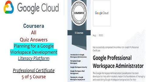 Planning for Google Workspace Development Coursera All Quiz Answers #coursera #google #cloud