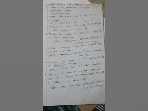 DBMS queries ||practices||easy examples - YouTube