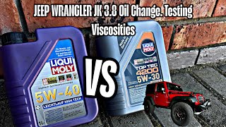 Testing 5w-40 on the Jeep Jk 3.8 and switching to 5w-30 - oil tests, seeing what works better