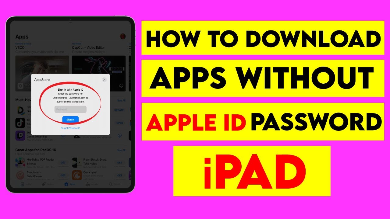 How to Download Apps Without Apple ID Password in iPad | How to Install app without password on iPad