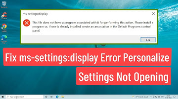 Fix Windows 10 ms-settings:display Personalize Settings Not Opening  Without Create New User Account