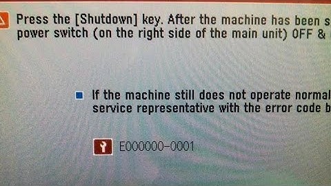 Reset or Clear ERROR E000000 0001 on Canon IR2425 Copier
