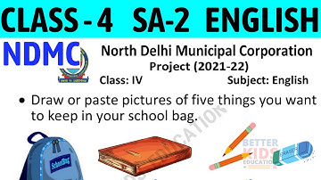 NDMC Class 4 English Project Work || Class 4 English SA2 Final Exam Solution