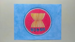How to draw an easy Asean logo step by step | How to draw an easy Asean logo