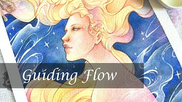 Guiding Flow | Original Art | Watercolor Painting Process | Time-lapse Video
