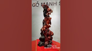 Tượng Gỗ: Đạt Ma Hàng Long - Gỗ Trắc Đỏ Đen | Đồ Gỗ Mạnh Sơn #Shorts