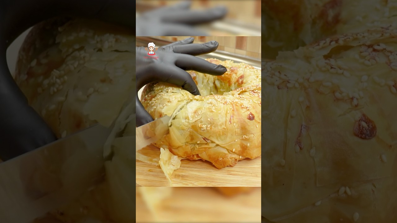 🇬🇷 Greek Spanakopita Tart, Spinach Feta Pie Recipe #fastandyummy #greekfood #delicious