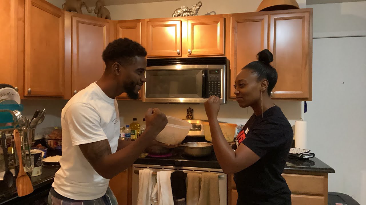 Wife VS Husband Cook Off Match (Fried Chicken) - YouTube