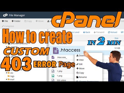How to create custom 403 error page in cpanel [Easy method