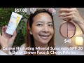 CeraVe Hydrating Mineral Sunscreen SPF 30 Face Sheer Tint Bobbi Brown Face & Cheek Palette - Light