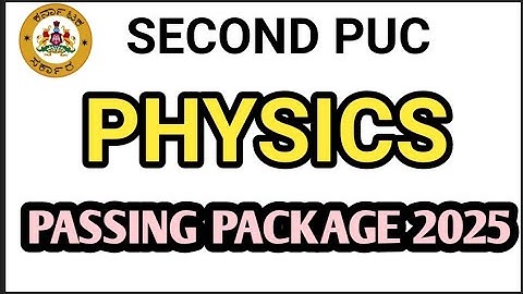 2nd PUC physics passing package 2025|Dharwad|Karnataka