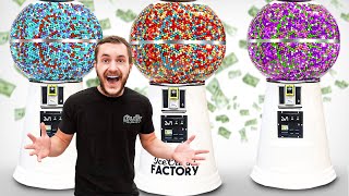 Collecting Money From 7 FOOT TALL Gumball Vending Machines!