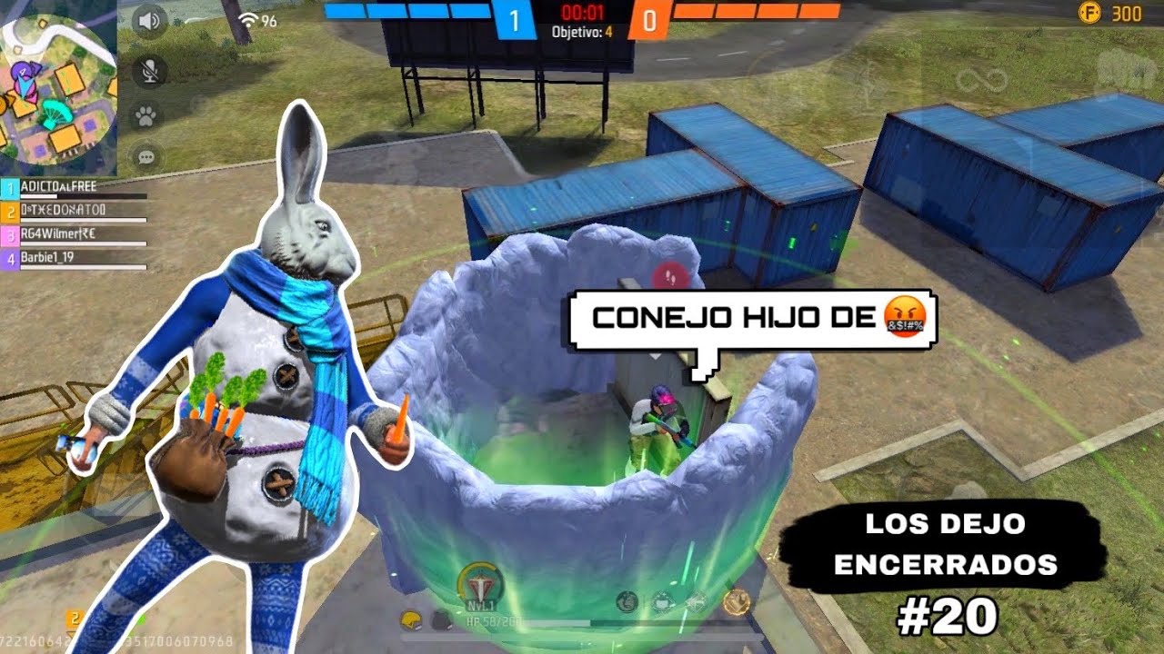 Encerrando a jugadores con PARED GLOO en FREE FIRE #20 🤣