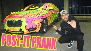 EXTREME POST-IT NOTE CAR PRANK!! 😂  🚗  (GONE WRONG)