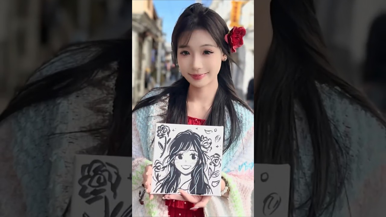 Street Artist Captures a Smile in Just a Few Lines 