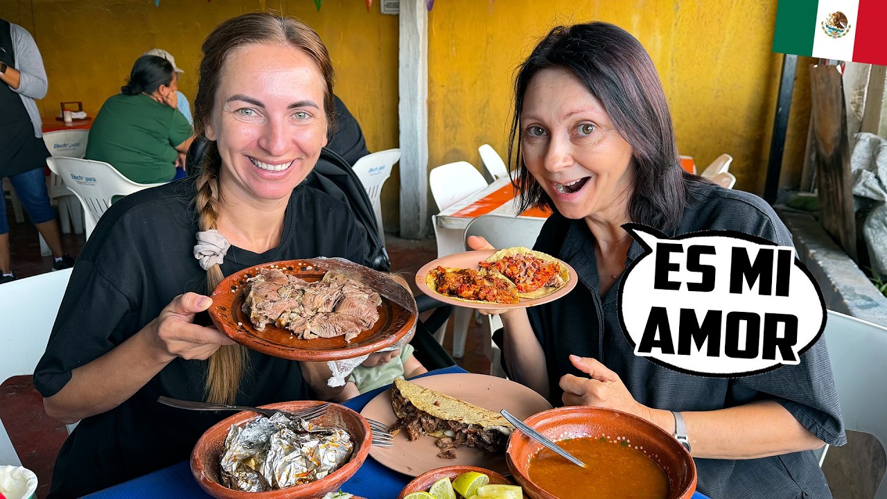 😱 MAMÁ RUSA PRUEBA BARBACOA DE HOYO por PRIMERA VEZ en MÉXICO 🇲🇽