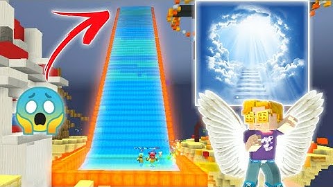 UN-BELIEVABLE WATER SLIDE TILL "HEAVEN " 😳😍 IN BEDWARS { BLOCKMAN GO }