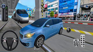 NEW KIA CARNIVAL CAR RAILWAY TRACK CROSSING|3D CLASS DRIVING 🚆 screenshot 1