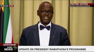 Update on President Ramaphosa's programme