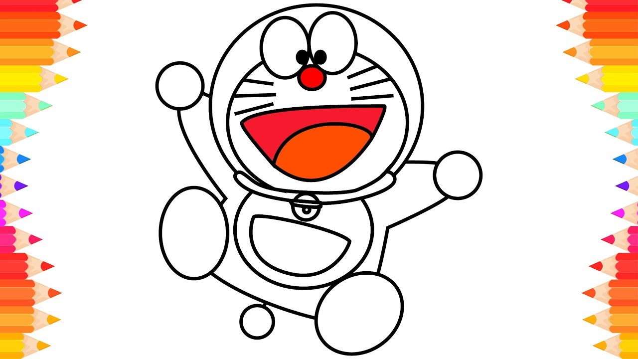  Doraemon  Drawing Art Coloring Pages for Kids How to 