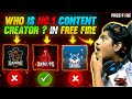 WHO IS NO.1 CONTENT CREATOR IN FREE FIRE😲 TOP 5 BEST YOUTUBER || GAREENA FREE FIRE