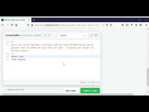 Weather Observation Station 13   HackerRank SQL