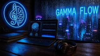 Deep Work Flow: Gamma Waves & Rain for Study 🧠
