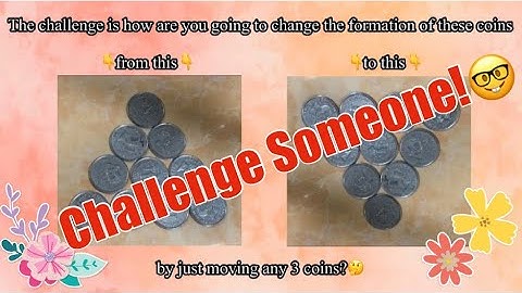Reverse a Triangle of 10 Coins by Moving Only 3 Coins | Must try CHALLENGE!