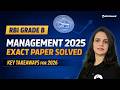 RBI Grade B Management 2025 Exact Paper Solved | Key Takeaways for 2026