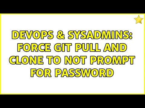 DevOps & SysAdmins: Force git pull and clone to not prompt for password