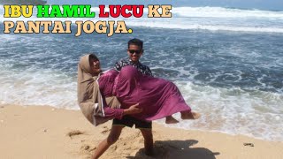 IBU HAMIL LUCU LIBURAN KE PANTAI JOGJA TERBARU 2023