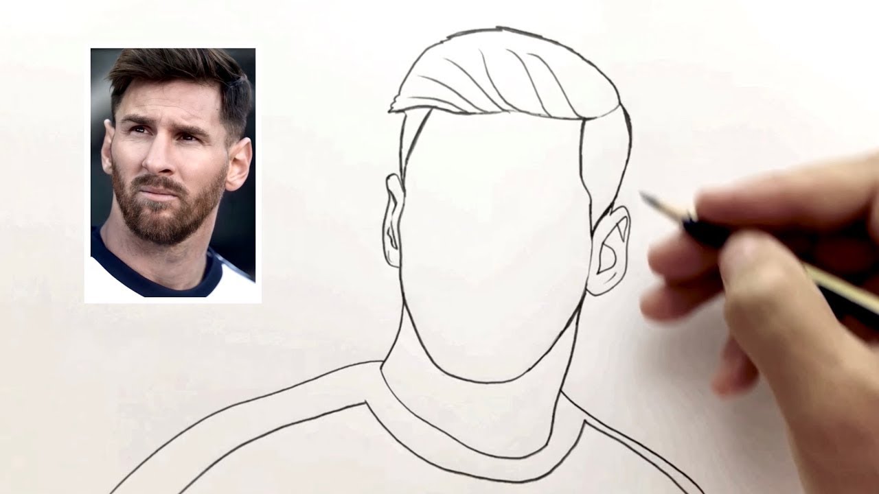 Pencil Drawing of Lionel Messi - How To Draw Lionel Messi - Easy pencil ...