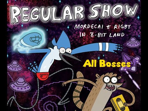 Regular Show Mordicai and Rigby in 8 bit land: All bosses