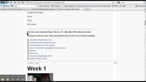 navigating a moodle course