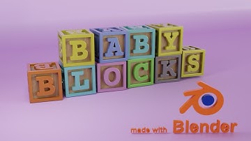 Easy Baby Blocks Text Effect - Tutorial Video for Blender