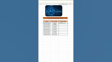 Calculate Expiry Date in Excel #excel #advancedexcel #calculate #date