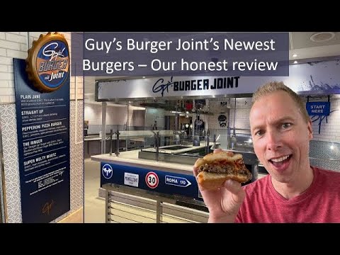 Guy's Burger Joint on Carnival Venezia | Pepperoni Pizza Burger | Super Melty Mootz Burger