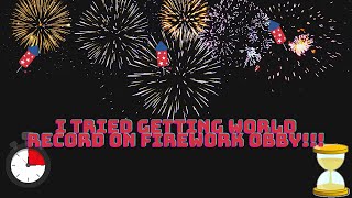 I tried getting world record on firework obby!(Sonic Speed Simulator) (Pancake Kid)