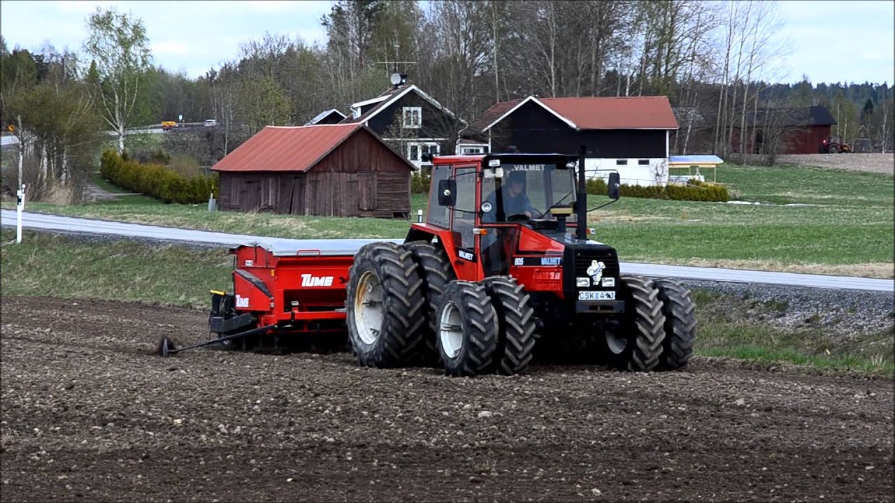 Sådd 2013, Valmet 805, Valtra T162, Volvo Bm 600