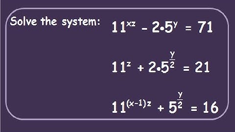 System of Exponential Equations problem 4