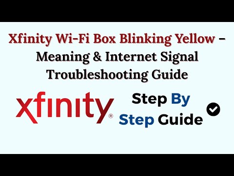 Xfinity Box Blinking Yellow