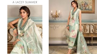 Crimson Luxury Lawn By Saira Shakira 21 Lacey Summer - Maya D1B