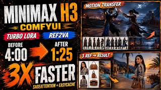 MiniMax H3 ComfyUI Workflow: 3× Faster, Ref2VA & Turbo LoRA