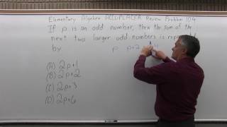 ACCUPLACER Review: Elementary Algebra Problem 104 - Mathematics with Dan Avedikian