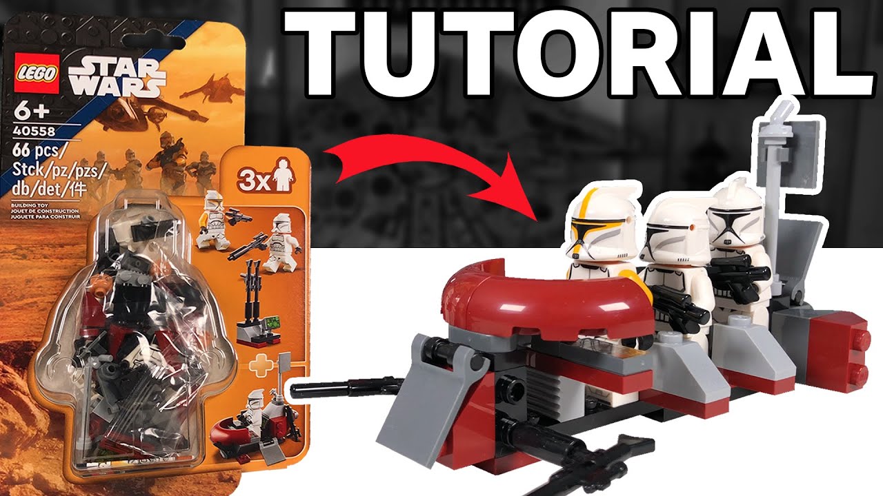 LEGO Troop Transport MOC made ONLY from 40558 Clone Trooper Command Station  - TUTORIAL - YouTube